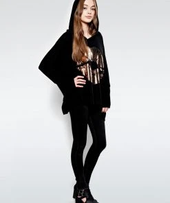 Lauren Moshi Long Sleeve Wilma Rose Gold Foil Lip