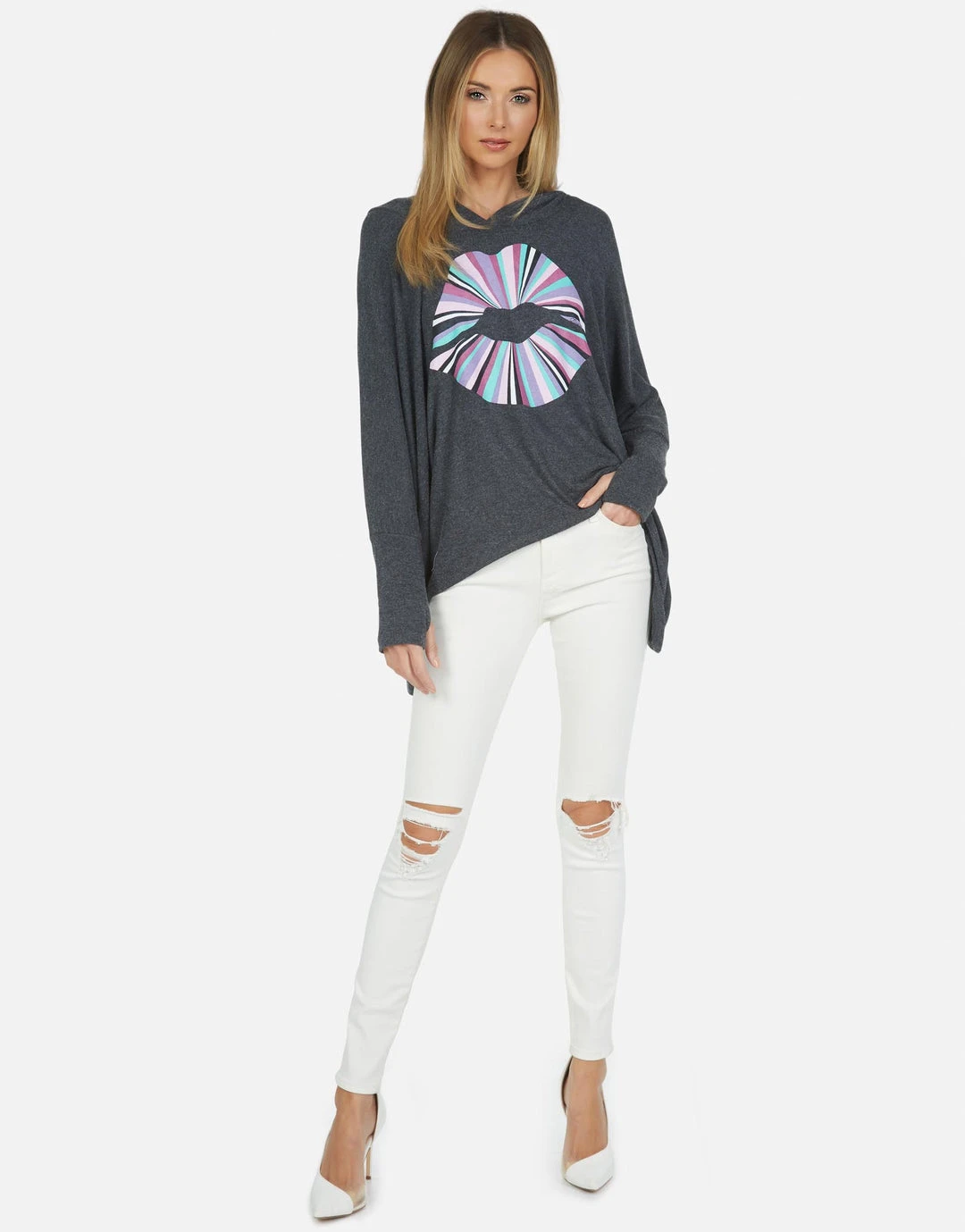 Lauren Moshi Long Sleeve Wilma Rainbow Ray Lip 5 Lauren Moshi Long Sleeve Wilma Rainbow Ray Lip