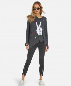 Lauren Moshi Outerwear Wilma Peace Hand Elements