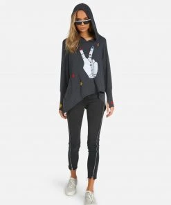 Lauren Moshi Outerwear Wilma Peace Hand Elements
