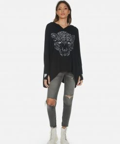 Lauren Moshi Wilma Heart Leopard Long Sleeve