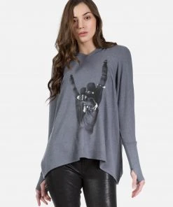 Lauren Moshi Long Sleeve X Exclusive X Rock Hand