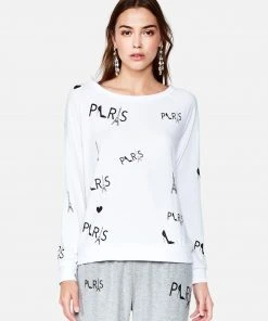 Lauren Moshi Brenna Allover Paris Long Sleeve