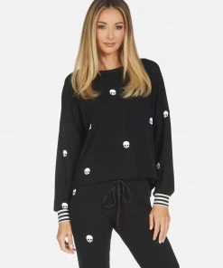 Lauren Moshi Long Sleeve Kiara Mini Skulls