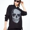 Lauren Moshi Long Sleeve Corbin Heart Eye Skull