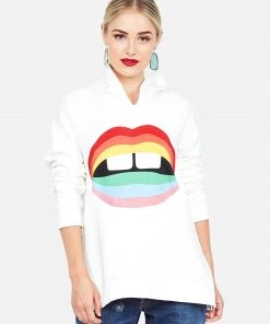 Lauren Moshi X Long Sleeve Corbin Rainbow Gap Mouth