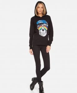 Lauren Moshi Corbin Rainbow Peace Skull NEW