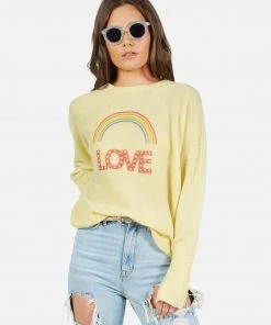 Lauren Moshi Ladona Rainbow Love Long Sleeve