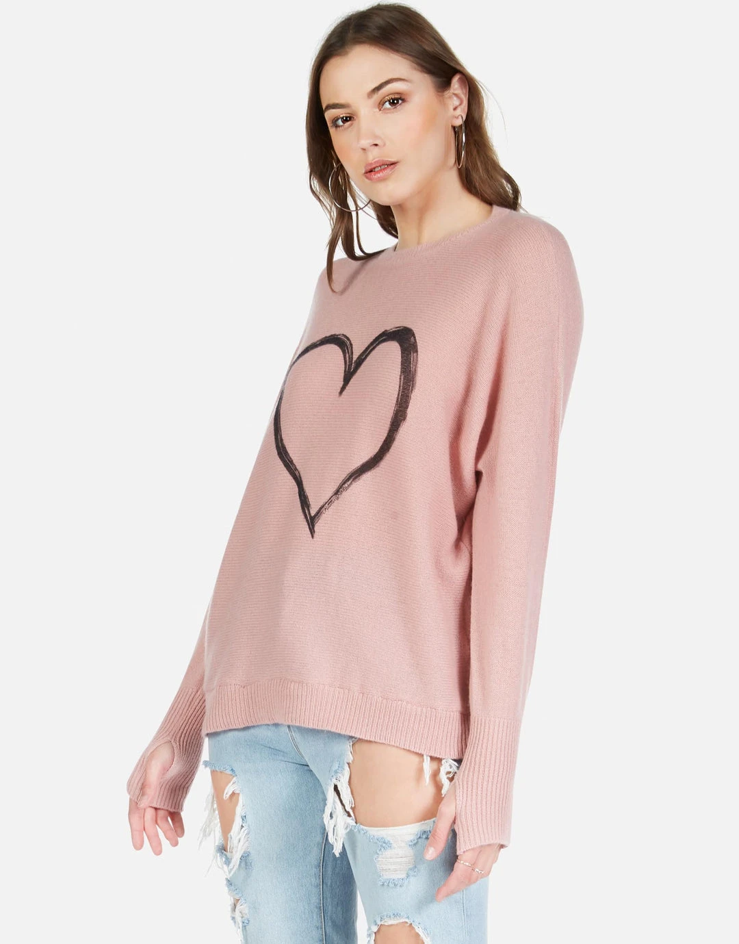 Lauren Moshi Long Sleeve Ladona Spray Heart 4 Lauren Moshi Long Sleeve Ladona Spray Heart