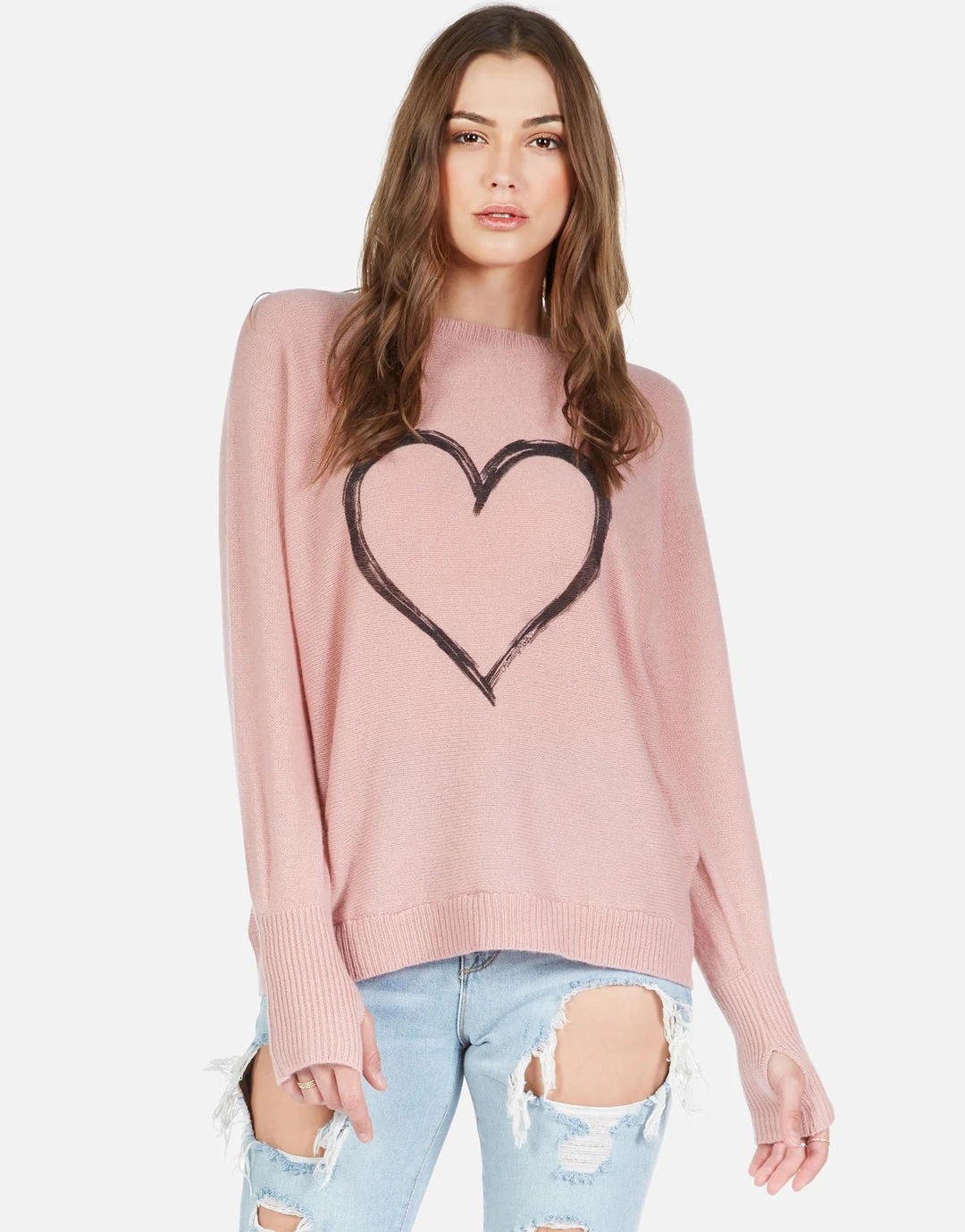 Lauren Moshi Long Sleeve Ladona Spray Heart 1 Lauren Moshi Long Sleeve Ladona Spray Heart