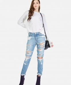 Lauren Moshi Long Sleeve Ladona Color Star Embroidery