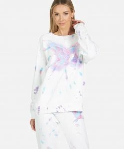 Lauren Moshi Long Sleeve Noleta Spray Hummingbird