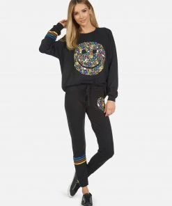 Lauren Moshi Long Sleeve Noleta Lucky Happy Face