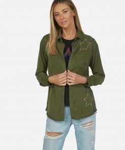 Lauren Moshi Sloane Neon Stud Star