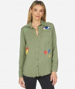 Lauren Moshi Sloane Color Punk Happy Eye Long Sleeve