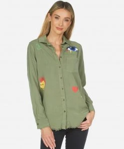 Lauren Moshi Sloane Color Punk Happy Eye Long Sleeve