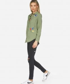 Lauren Moshi Sloane Color Punk Happy Eye Long Sleeve