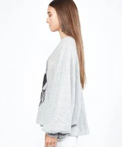 Lauren Moshi Sash Heart Eye Skull Long Sleeve