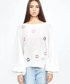Lauren Moshi Sash Watercolor Lips Long Sleeve