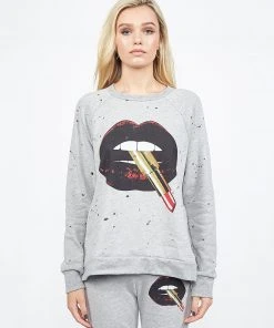 Lauren Moshi Les Lipstick Mouth Long Sleeve