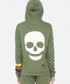 Lauren Moshi Lennox Stud Skull Long Sleeve