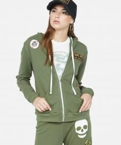 Lauren Moshi Lennox Stud Skull Long Sleeve
