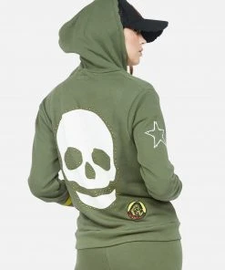 Lauren Moshi Lennox Stud Skull Long Sleeve