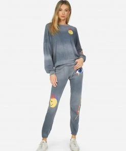 Lauren Moshi Sierra Color Punk Happy Eye Long Sleeve
