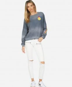 Lauren Moshi Sierra Color Punk Happy Eye Long Sleeve