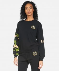 Lauren Moshi Long Sleeve Sierra Camo Lip