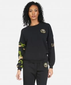 Lauren Moshi Long Sleeve Sierra Camo Lip