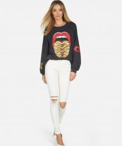 Lauren Moshi Sierra Tiger Tongue Long Sleeve