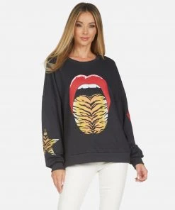 Lauren Moshi Sierra Tiger Tongue Long Sleeve