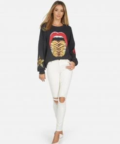 Lauren Moshi Sierra Tiger Tongue Long Sleeve