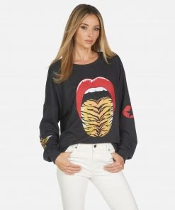 Lauren Moshi Sierra Tiger Tongue Long Sleeve