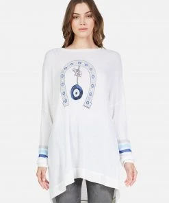 Lauren Moshi Kaya Lucky Eye Horseshoe Outerwear