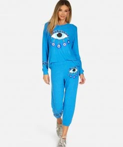 Lauren Moshi Everly Chain Evil Eye Long Sleeve