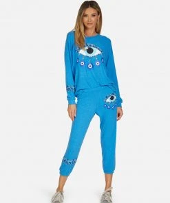 Lauren Moshi Everly Chain Evil Eye Long Sleeve