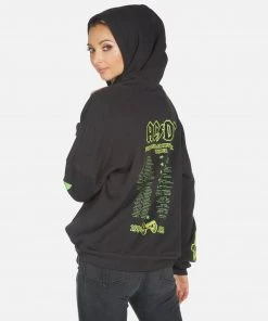 Lauren Moshi X ACDC Lila AC/DC Neon Stud Long Sleeve