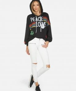 Lauren Moshi Hoodies Anissa Peace Love Stripe 8 Lauren Moshi Hoodies Anissa Peace Love Stripe