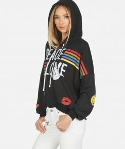 Lauren Moshi Hoodies Anissa Peace Love Stripe 9 Lauren Moshi Hoodies Anissa Peace Love Stripe