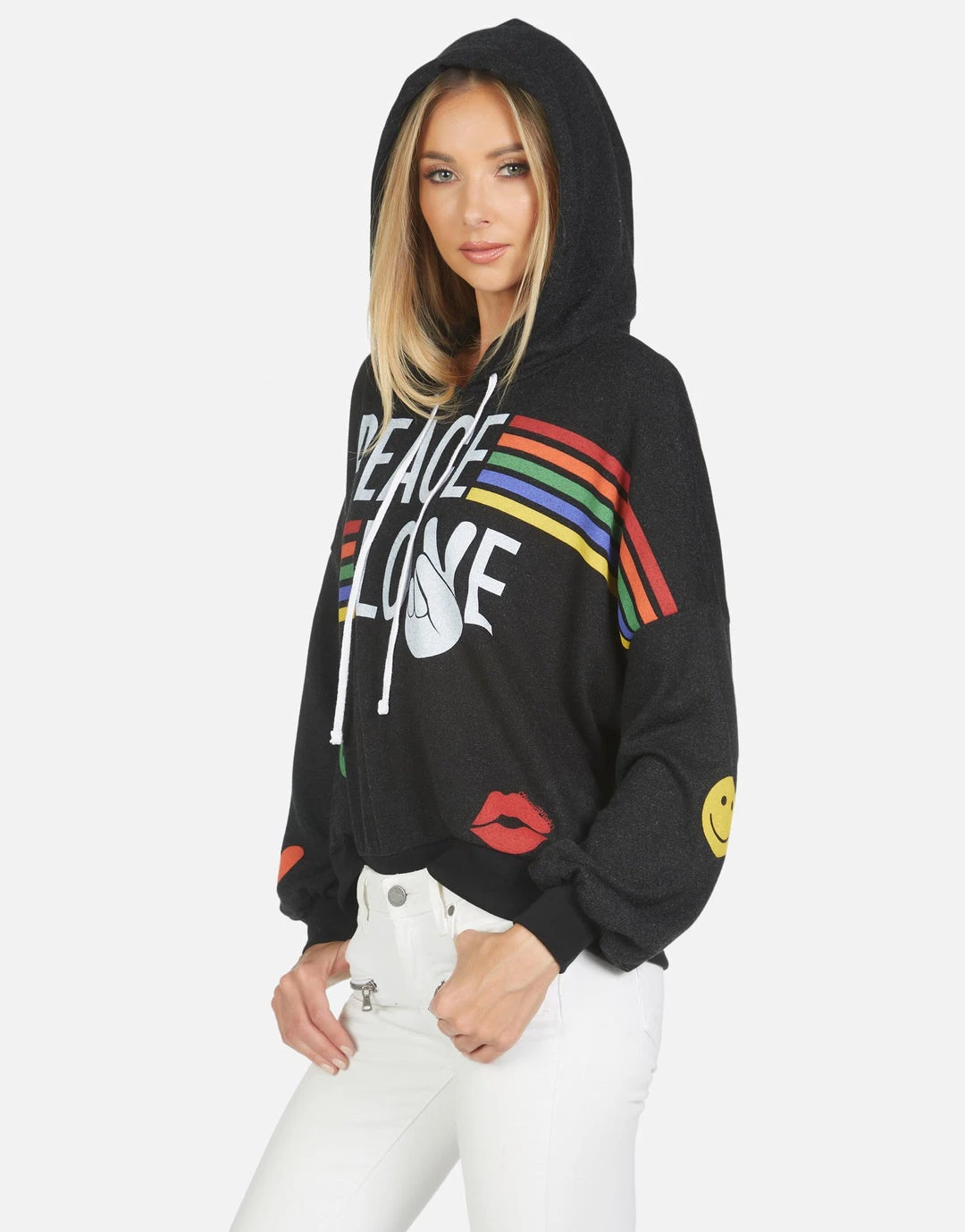 Lauren Moshi Hoodies Anissa Peace Love Stripe 4 Lauren Moshi Hoodies Anissa Peace Love Stripe