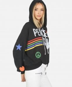 Lauren Moshi Hoodies Anissa Peace Love Stripe 11 Lauren Moshi Hoodies Anissa Peace Love Stripe