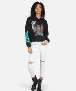 Lauren Moshi Hoodies Cambry Peace Love Camel