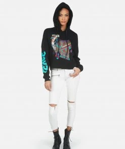 Lauren Moshi Hoodies Cambry Peace Love Camel