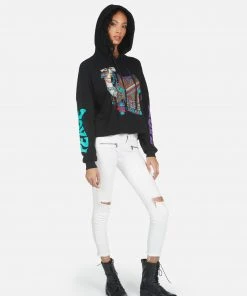 Lauren Moshi Hoodies Cambry Peace Love Camel