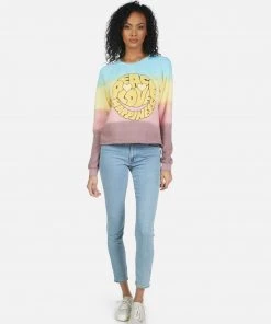 Lauren Moshi Long Sleeve Meredith Text Happy Face