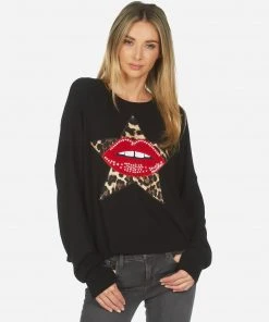 Lauren Moshi Seneca Leopard Star Lip Patch