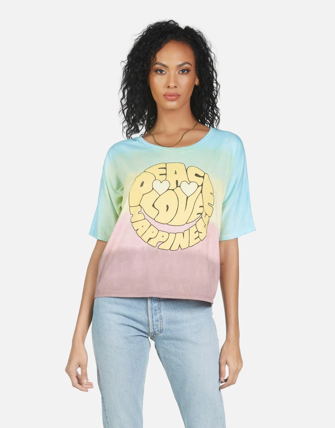 Lauren Moshi Short Sleeve Barbie Text Happy Face 1 Lauren Moshi Short Sleeve Barbie Text Happy Face