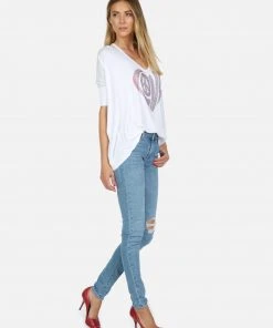 Lauren Moshi Long Sleeve Eva Love Heart